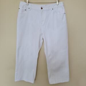 First Issue A Liz Claiborne Company Size 14 Stretch Cropped Capri Straight Denim